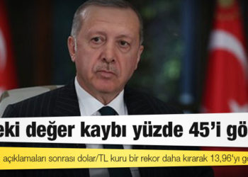 Yeni ekonomi politikası: Erdoğan'ın açıklamaları sonrası dolar/TL kuru bir rekor daha kırarak 13,96'yı gördü