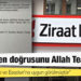 Ziraat Katılım, kur korumalı hesaplar için 'İcazet Belgesi' düzenledi: "Elbette en doğrusunu Allah Teala bilir"