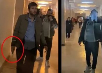 Ülkücüler üniversiteye bıçak sokup öğrencileri tehdit etti