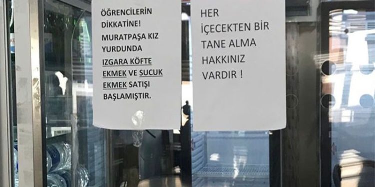 Üniversite yemekhanesinde öğrencilere verilen ekmeğe kota getirildi