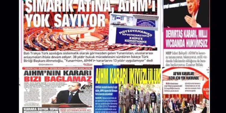 İktidar medyasının AİHM haberlerinde çifte standart