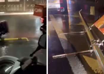 İstanbul'da bir anda fırtına ve yağış başladı; araçlar zarar gördü, direkler devrildi