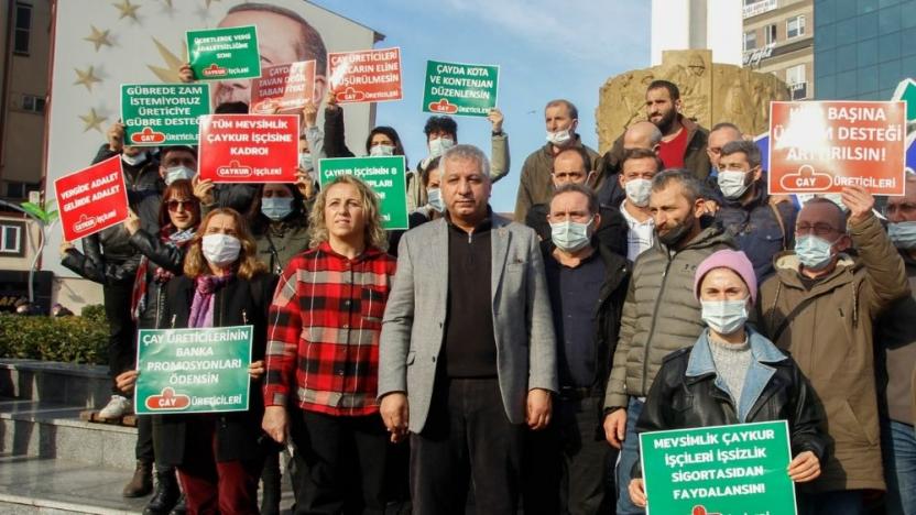 Çay işçileri ve üreticileri bir oldu, Rize’de sokağa indi