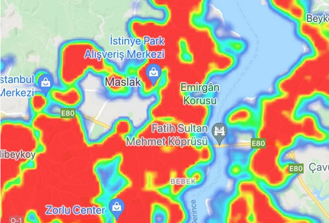 İstanbul’da Omicron etkisi: Harita kıpkırmızı oldu