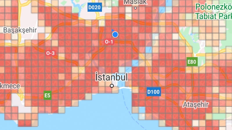 İstanbul’un Koronavirüs haritası kırmızıya büründü