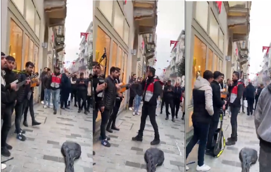 İstiklal Caddesi’nde Kürtçe müziğe polis engeli: ‘Her yer benim görev alanım, yapamazsın’