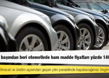 2020'nin başından beri otomotivde ham madde fiyatları yüzde 140 arttı