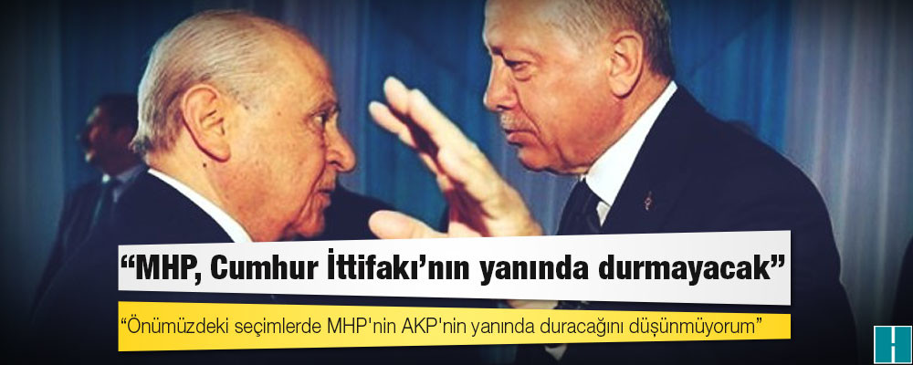 AKP kurucularından olan CHP milletvekili Abdüllatif Şener: Önümüzdeki seçimlerde MHP'nin AKP'nin yanında duracağını düşünmüyorum