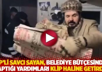 AKP&rsquo;li Savcı Sayan, belediye b&uuml;t&ccedil;esinden yaptığı yardımları klip haline getirdi!