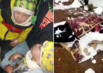 Afgan kadın soğuktan hayatını kaybetti, 2 çocuğu donmak üzereyken bulundu