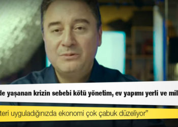 Ali Babacan: Türkiye'de yaşanan krizin sebebi kötü yönetim, ev yapımı yerli ve milli kriz