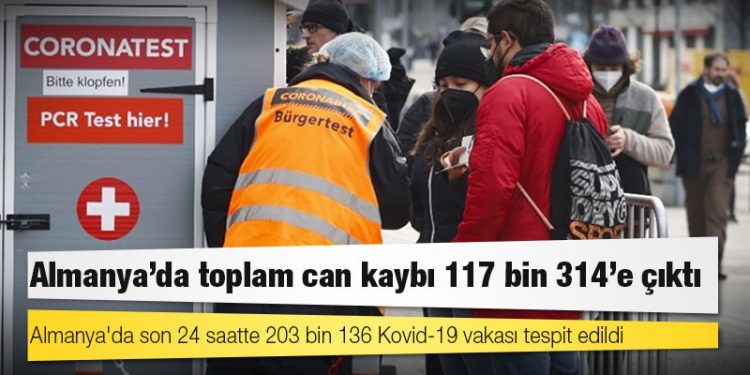 Almanya'da Kovid-19 nedeniyle ölenlerin sayısı 117 bin 314'e yükseldi
