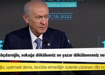 Bahçeli: Kılıçdaroğlu, uyarmadı deme, tecrübe etmediğin sularda yüzersen dibi boylarsın; milliyetçiliğin alanına girmekten kaçınmalısın