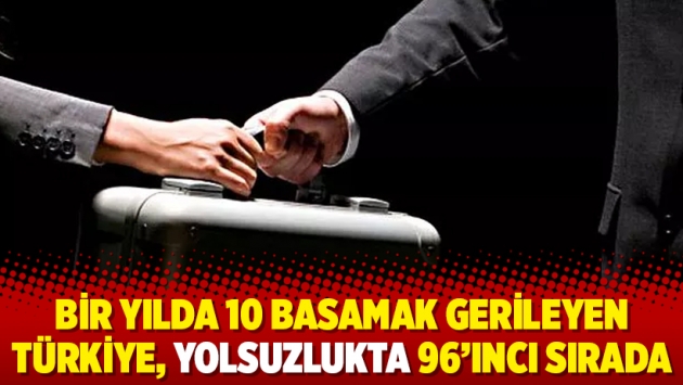 Bir yılda 10 basamak gerileyen Türkiye, yolsuzlukta 96’ıncı sırada