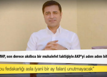 Demirtaş: Sanırım MHP, son derece akıllıca bir muhalefet taktiğiyle AKP'yi adım adım bitiriyor