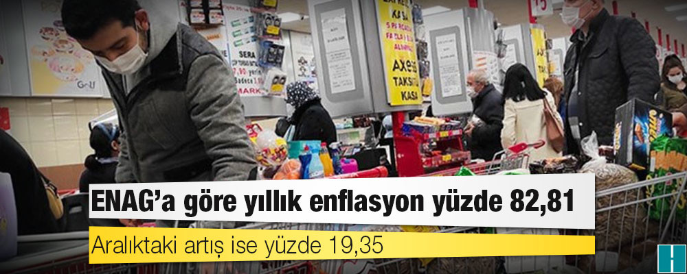 ENAG’a göre yıllık enflasyon yüzde 82,81