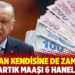 Erdoğan kendisine de zam yaptı, artık maaşı 6 haneli