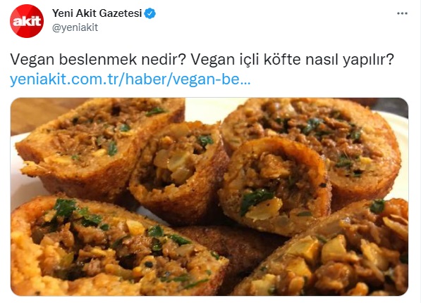 Et fiyatları artınca soğan-ekmek tavsiye eden Yeni Akit vegan oldu