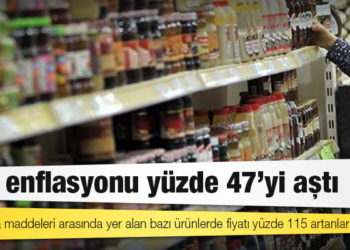 Gıda enflasyonu yüzde 47'yi aştı