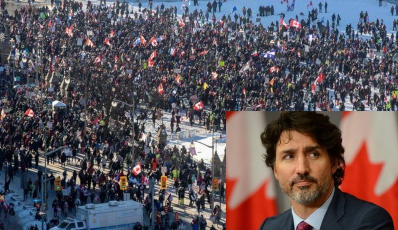 Kanada'da aşı karşıtlarının eylemi büyüyünce Trudeau gizli bir yere götürüldü