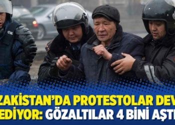 Kazakistan'da protestolar devam ediyor: G&ouml;zaltılar 4 bini aştı