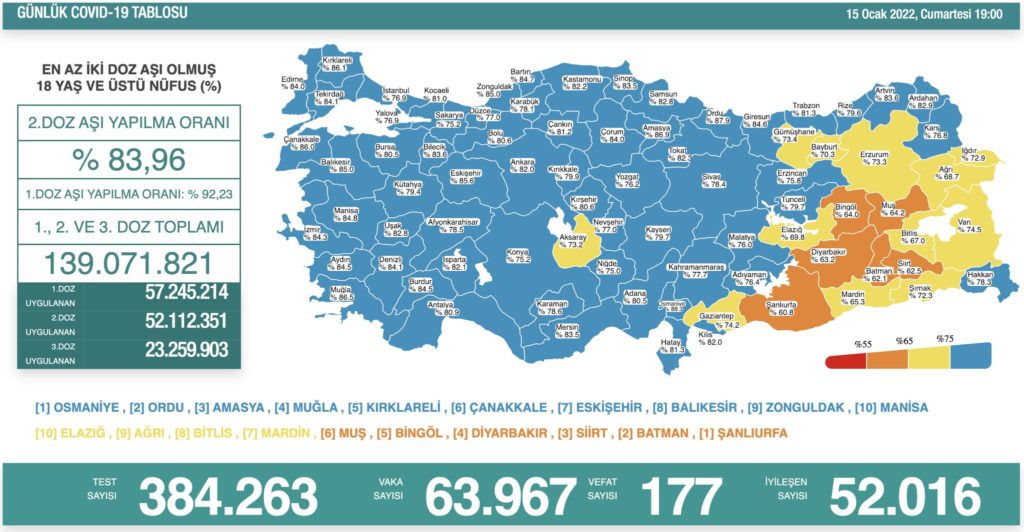 Koronavirüsten 177 kişi hayatını kaybetti