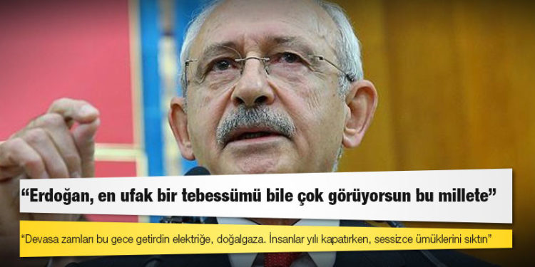 Kılıçdaroğlu'ndan elektrik ve doğalgaz zamlarına tepki: Erdoğan, en ufak bir tebessümü bile çok görüyorsun bu millete