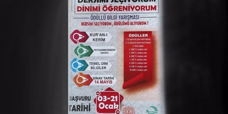 MEB'den seçmeli din dersi için ödüllü yarışma: 'Rüşvet veriliyor'