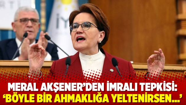 Meral Akşener'den İmralı tepkisi: 'Böyle bir ahmaklığa yeltenirsen...'