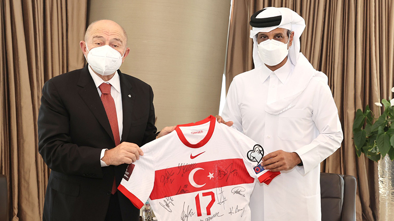 Nihat Özdemir'den, Katar Futbol Federasyonu Başkanı Al Thani'ye ziyaret