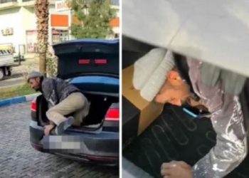 Patron, otomobili kirlenmemesi için işçiyi bagajda taşıdı