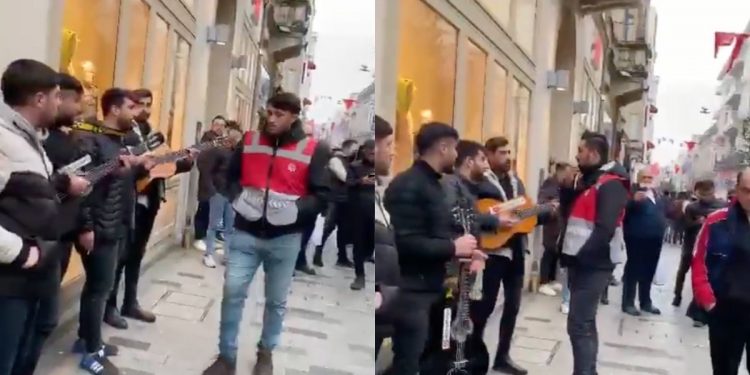 Sokakta Kürtçe müziğe polis engeli