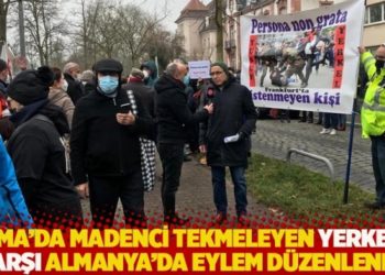 Soma'da madenci tekmeleyen Yusuf Yerkel&rsquo;e karşı eylem Almanya'da d&uuml;zenlendi