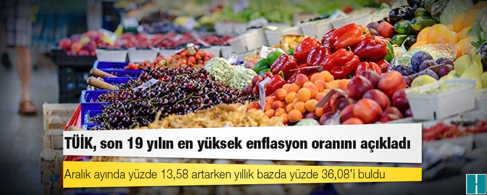 TÜİK, son 19 yılın en yüksek enflasyon oranını açıkladı: Yüzde 36,08