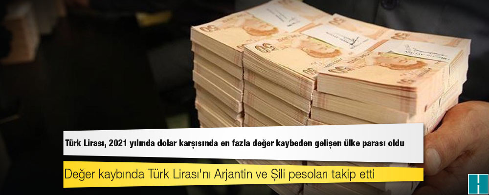 Türk Lirası, 2021 yılında dolar karşısında en fazla değer kaybeden gelişen ülke parası oldu