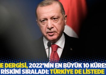 TIME dergisi, 2022'nin en b&uuml;y&uuml;k 10 k&uuml;resel riskini sıraladı: T&uuml;rkiye de listede