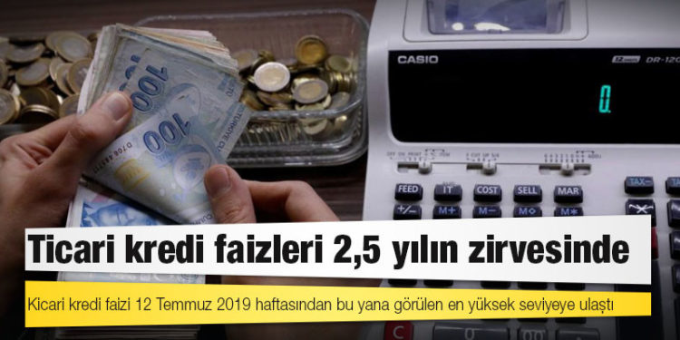 Ticari kredi faizleri 2,5 yılın zirvesinde