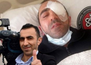 Trafik magandaları kameramanın gözünü kör etti