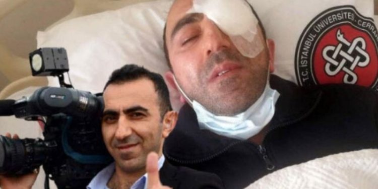 Trafik magandaları kameramanın gözünü kör etti