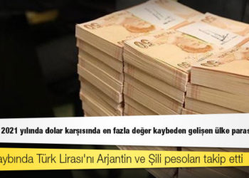 Türk Lirası, 2021 yılında dolar karşısında en fazla değer kaybeden gelişen ülke parası oldu