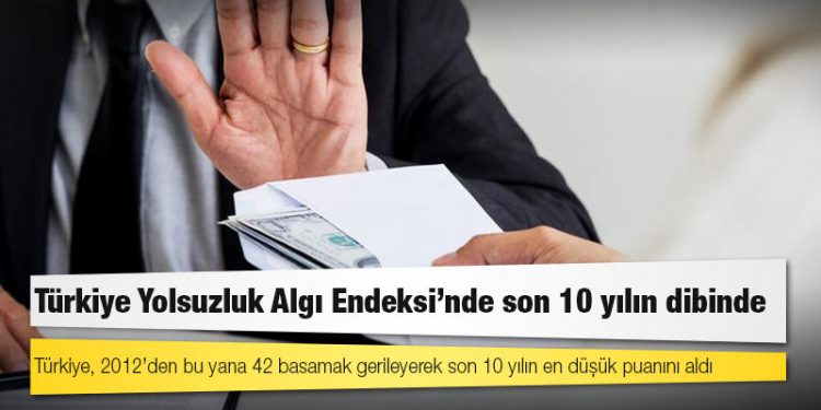 Türkiye Yolsuzluk Algı Endeksi’nde son 10 yılın dibinde