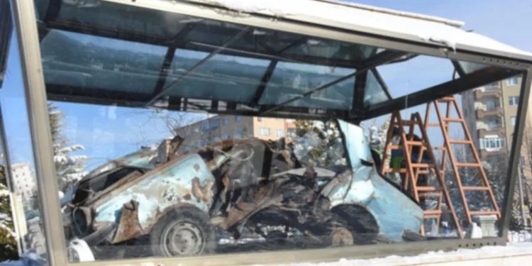 Uğur Mumcu'nun arabası Eskişehir'de sergileniyor