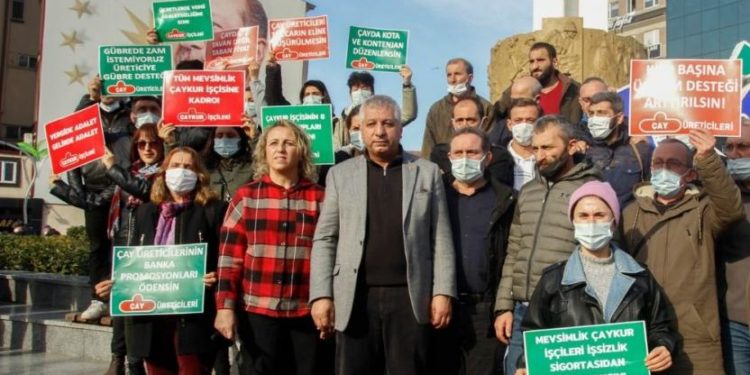 Çay işçileri ve üreticileri bir oldu, Rize’de sokağa indi