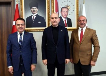 İhaleye fesat karıştırmaktan hapis cezası almışlardı: Soylu'yu ziyaret ettiler