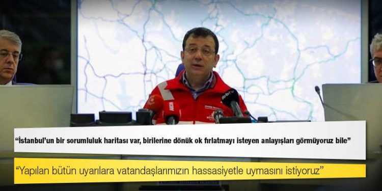İmamoğlu: İstanbul’un bir sorumluluk haritası var, birilerine dönük ok fırlatmayı isteyen anlayışları görmüyoruz bile