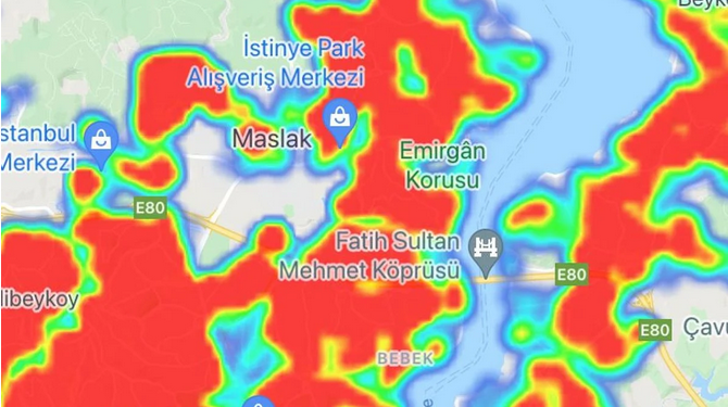 İstanbul’da Omicron etkisi: Harita kıpkırmızı oldu
