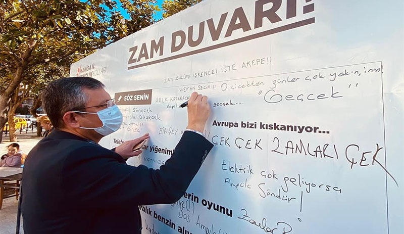 Özgür Özel ‘zam duvarına’ yazdı: Ampul sönecek, acılar geççek