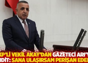 AKP&rsquo;li vekil Akay'dan gazeteci Arı'ya tehdit: Sana ulaşırsam perişan ederim