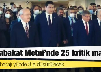 Altı muhalefet partisinin açıkladığı 'Mutabakat Metni'nde 25 kritik madde