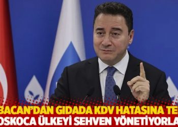 Babacan'dan gıdada KDV hatasına tepki: Koskoca &uuml;lkeyi sehven y&ouml;netiyorlar